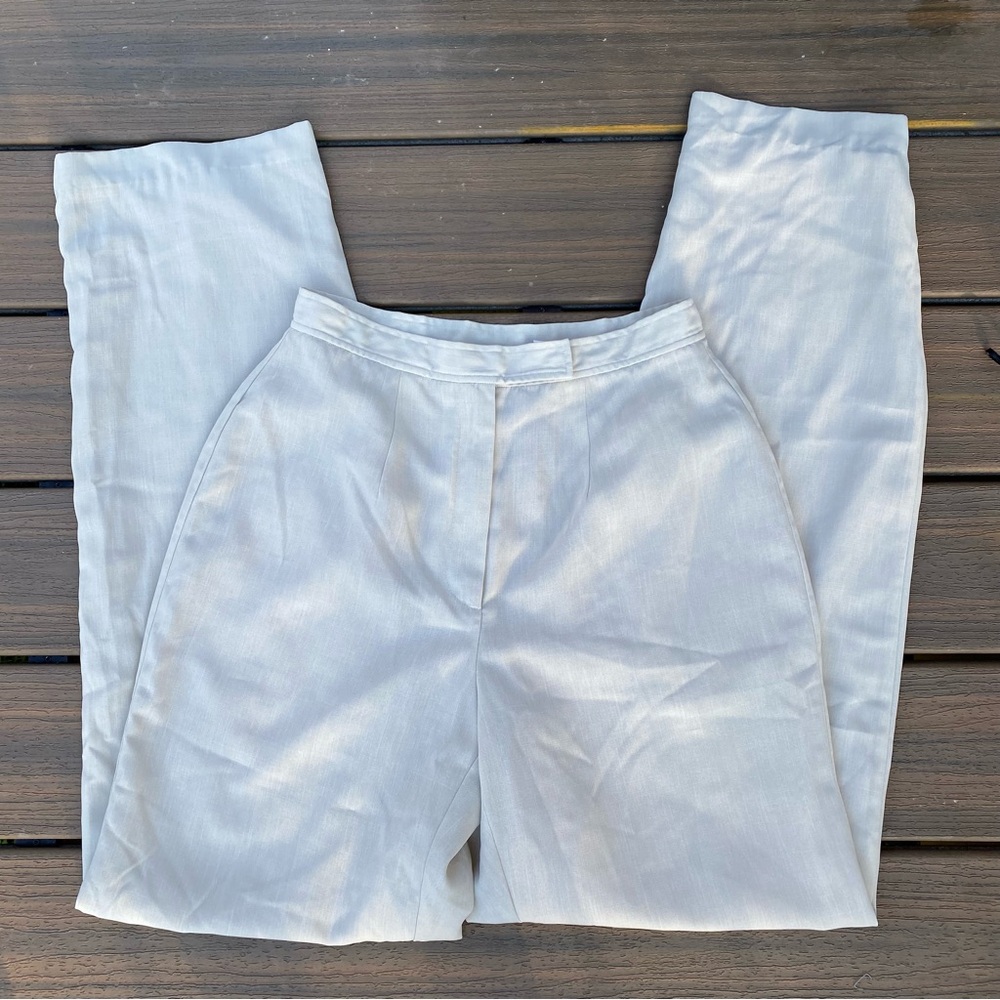 NWOT Vtg Wortington 26 waist ultra tall beige wide leg pants pant 32 inseam